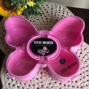 Steve Madden Bright Pink Butterfly Snack Organizer